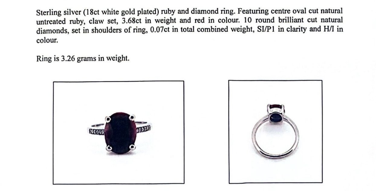 Natural Ruby & Diamond Ring (3.68ct)