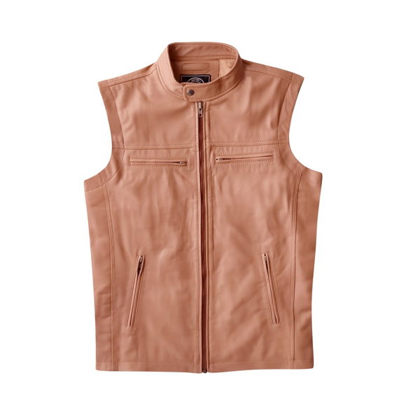 LOGAN VEST - Coral LEATHER