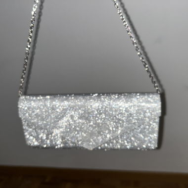 Glittery silver bag