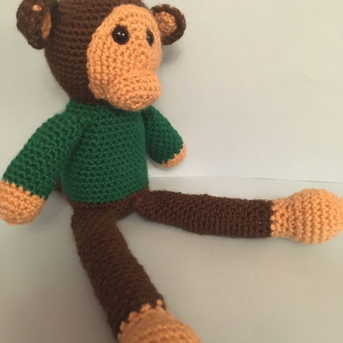 Melvyn, o Macaco, Padrão de Crochê Amigurumi