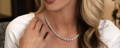 Woman with a diamond riviera on