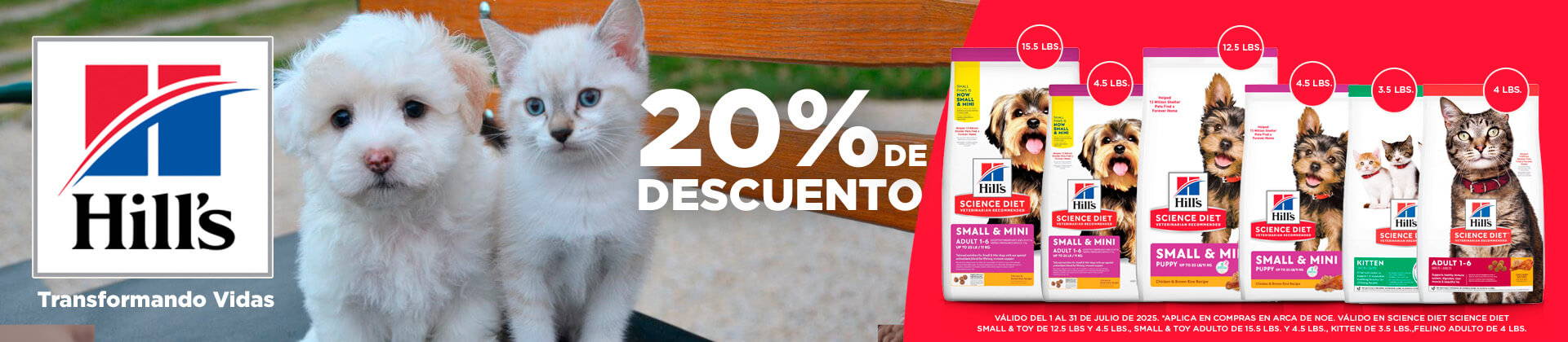 Hill´s Science Diet: 20% de descuento en productos seleccionados.