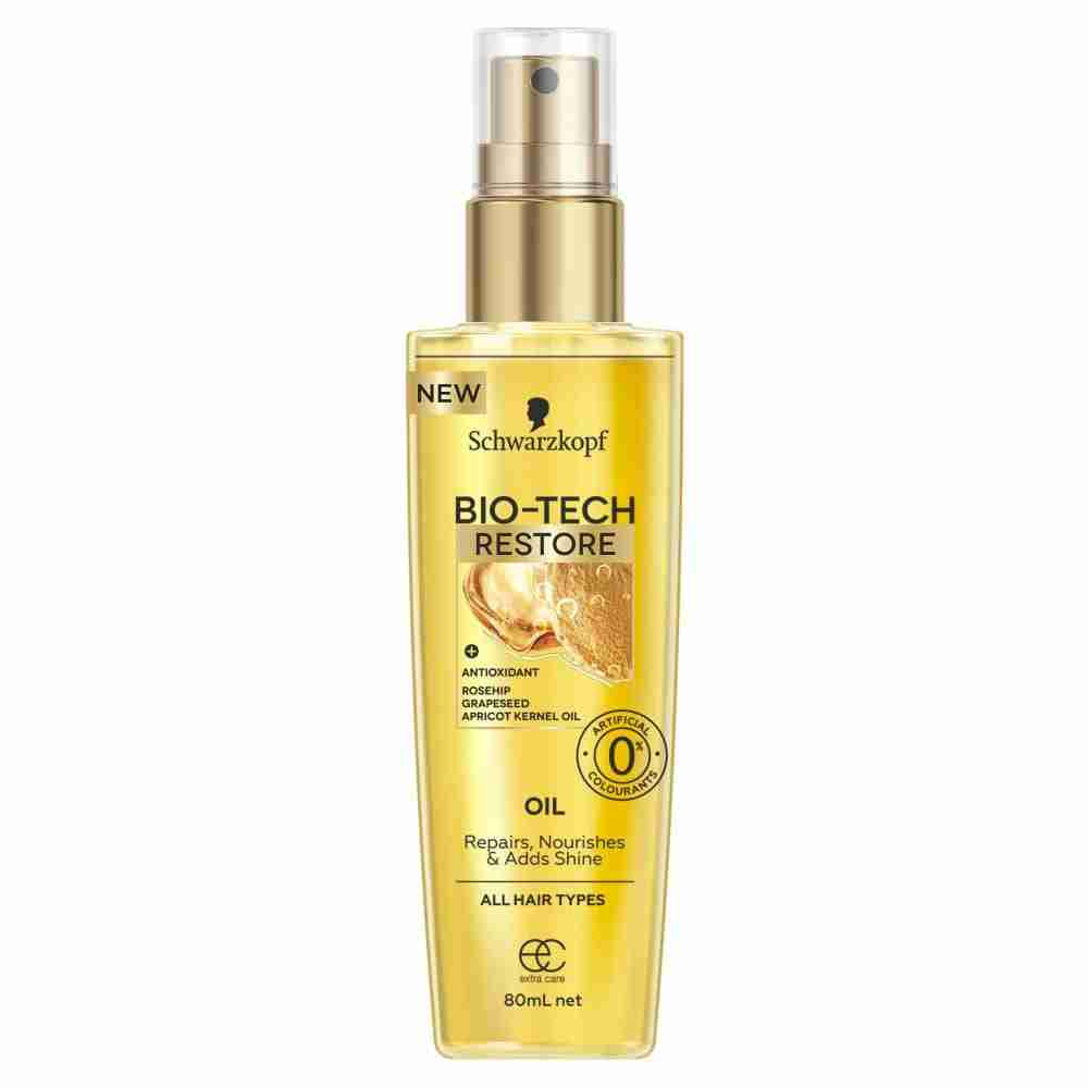 Schwarzkopf Bio-Tech Restore Oil Rosehip, Grapeseed And Apricot Kernel Oil 80Ml