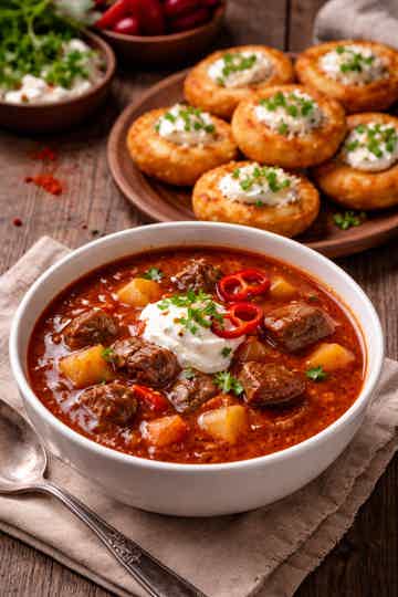 Traditional Hungarian dinner