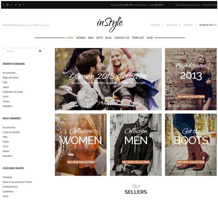 inStyle - шаблон для CMS Joomla от GavickPro