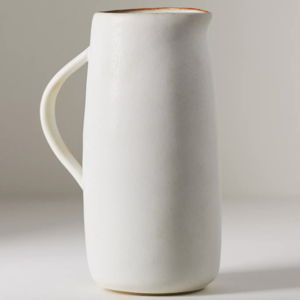 The Jasper Portuguese Stoneware Pitcher / Color: White