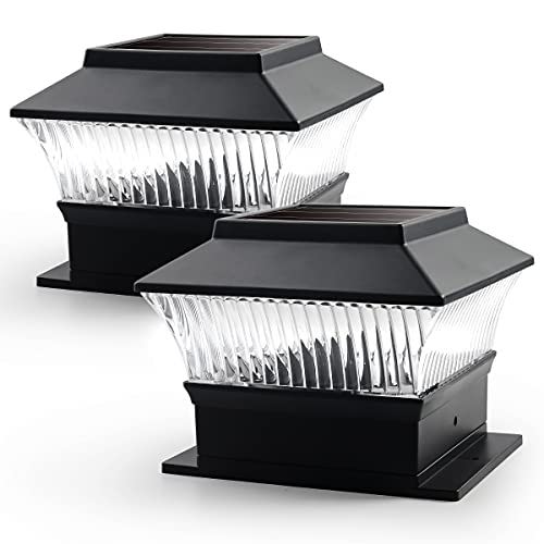FOOYANCHO Solar Post Cap Lights Outdoor (1 Pack) vs CaiFang Solar