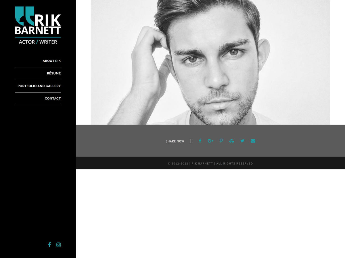 Screenshot of Rik Barnett, from the actor websites collection.