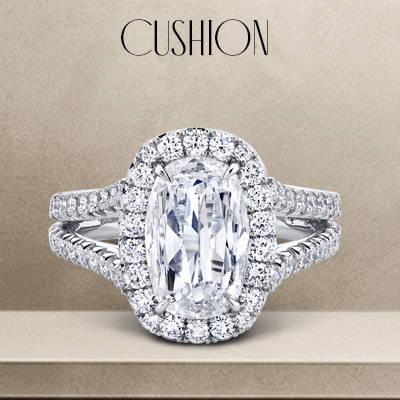 cushion cut diamond ring