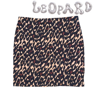leopard mini skirt