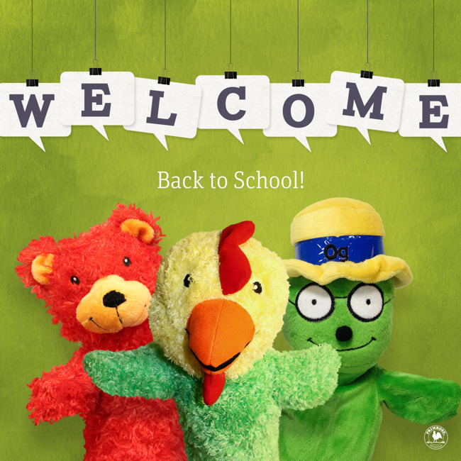 Primrose puppets welcoming students back to school