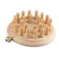 Montessori Memory Match educational toy for kids with a wooden board, pegs, and dice.