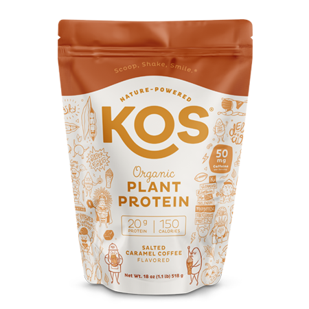 KOS Organic Plant Protein, Salted Caramel, 14 Servings