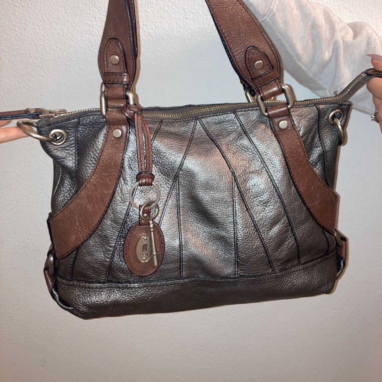 Vintage Lederhandtasche von Fossil