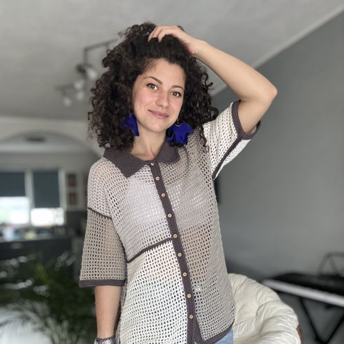 Creëer je eigen trendy SUNSET Breeze Shirt met ons haakpatroon