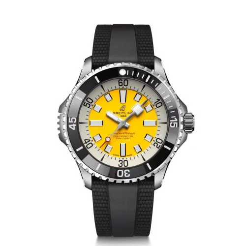 SuperOcean Automatic 46 Stainless Steel / Yellow / UK / Rubber