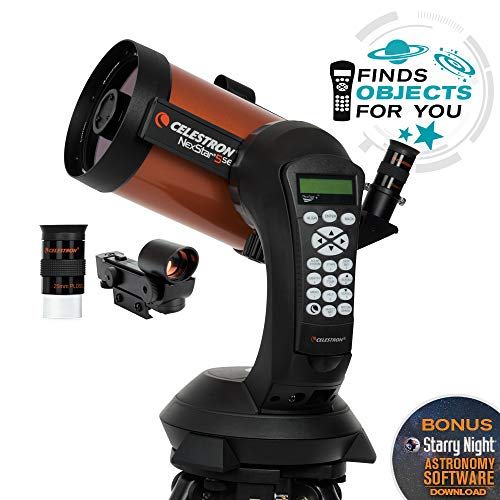 Celestron NexStar 5SE vs Astronomers Without Borders OneSky Reflector  Dobsonian Mount Telescope - Slant