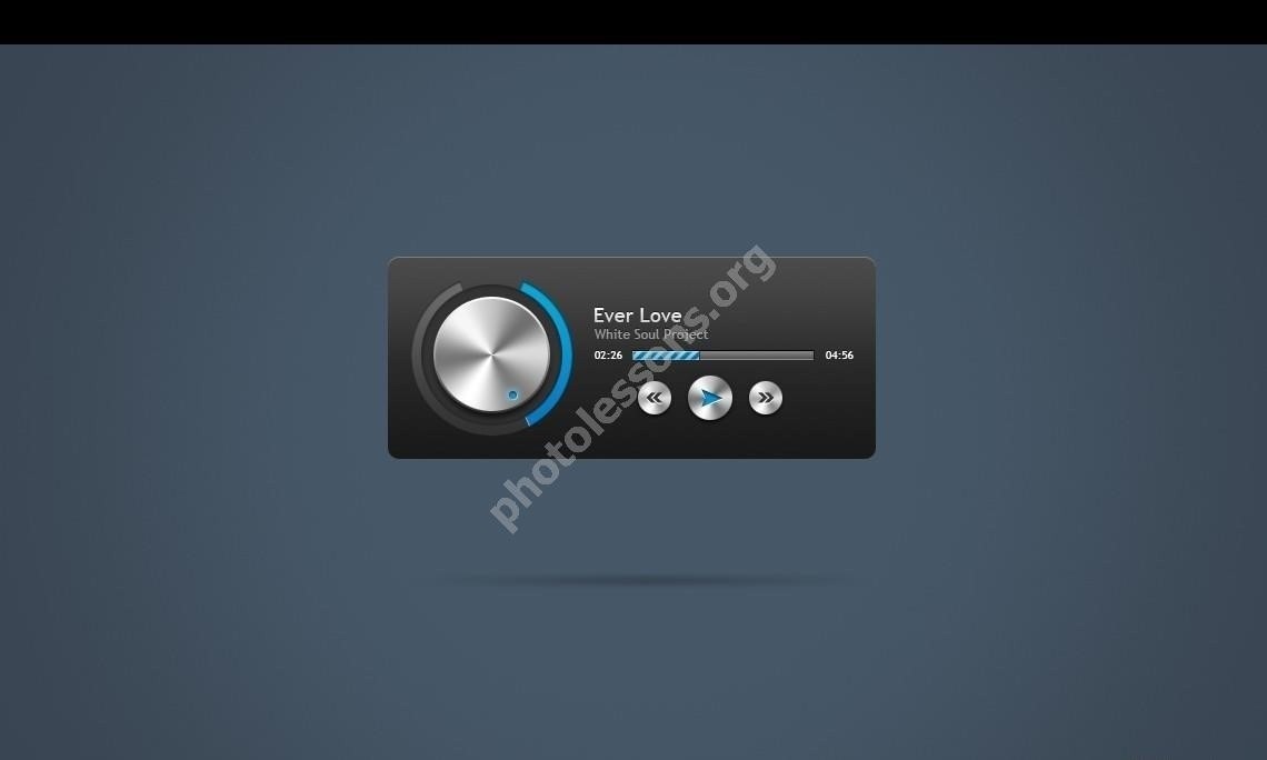 Музыкальный плеер для Фотошоп в PSD формате