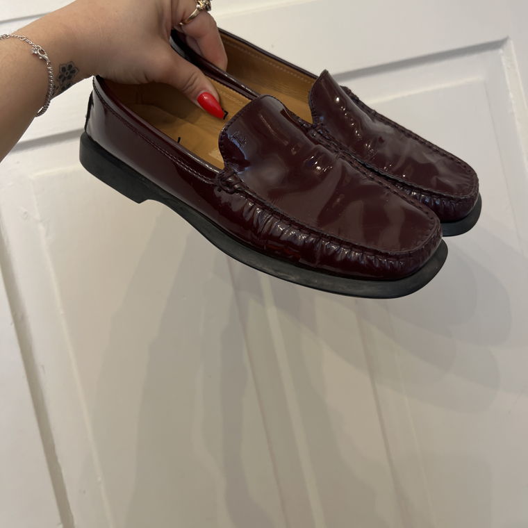 TODS LOAFERS BORDEAUXROT (38/38)