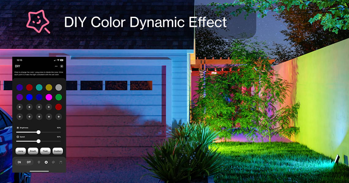 Bluetooth Color Chaning RGBW Flood Lights DIY Color 