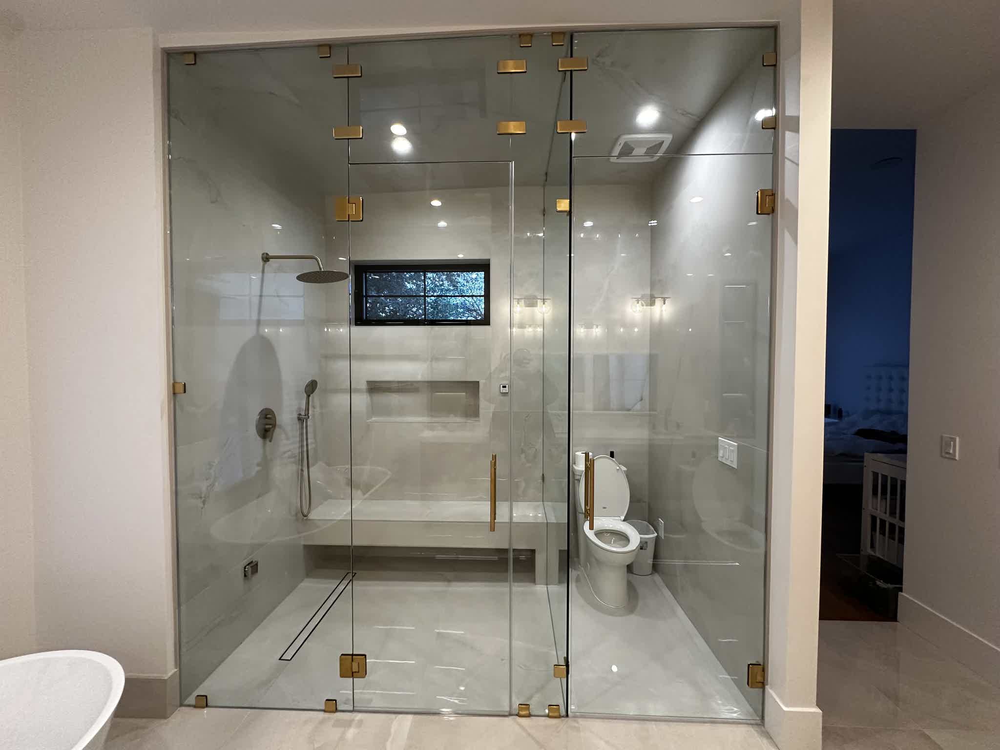 Bathroom glass remodel