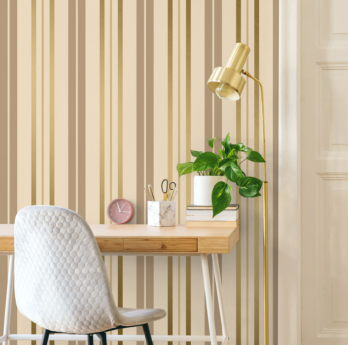 Cream gold stripe wallpaper - Feathr™ Wallpapers