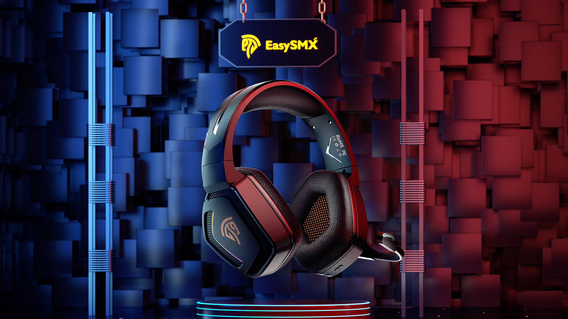 EasySMX C07W 2.4GHz and Bluetooth Wireless Gaming Headset