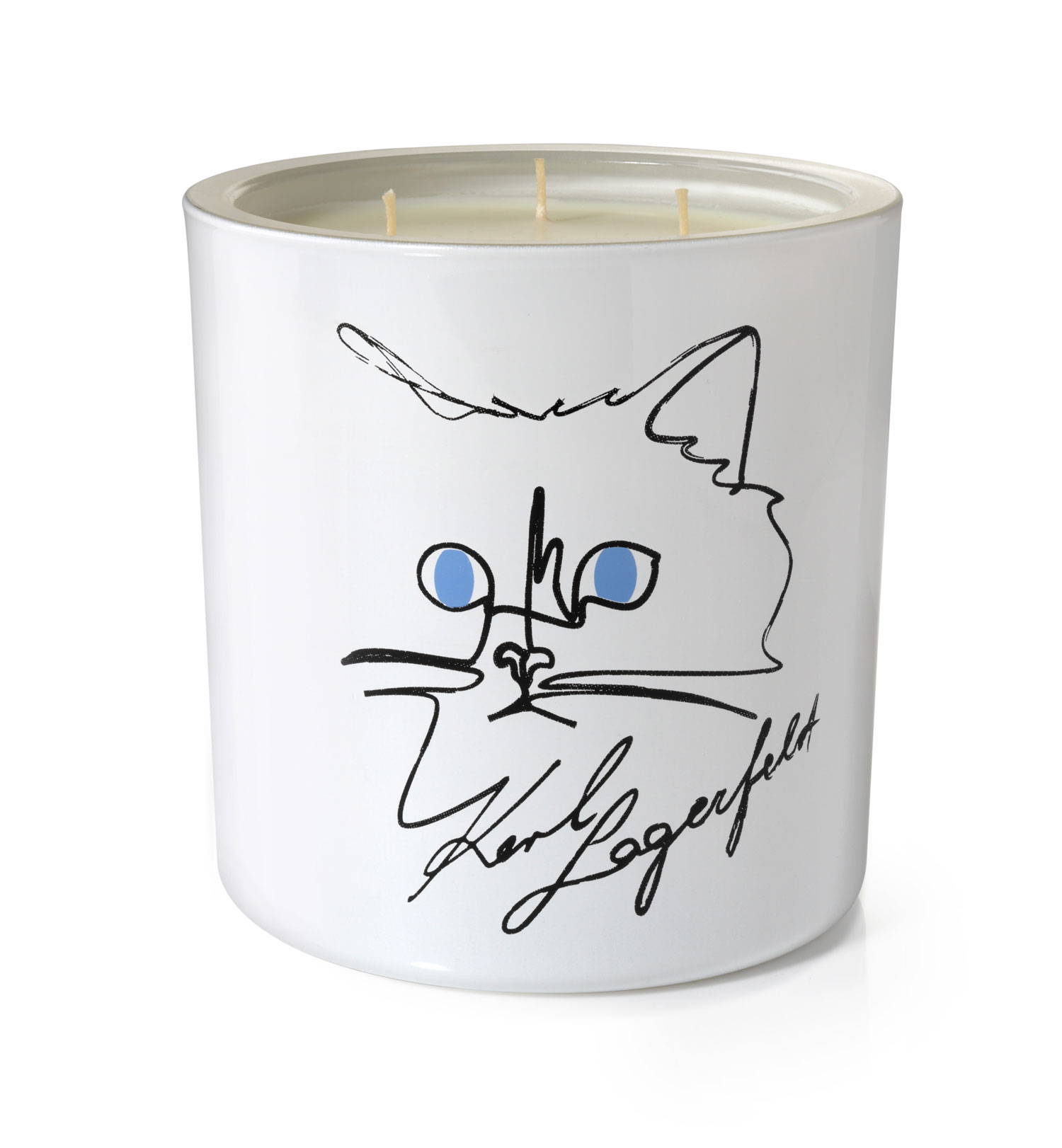 Candle Choupette, “Candle Choupette” The adorable and famous Choupette now has her own candle. KARL LAGERFELD and perfumer John-Paul Welton have imagined a refined and elegant delightful scent. This spicy fragrance full of contrasts oscillates between prickly and delicate notes, unveiling in its delicious trail a new facet of Karl Lagerfeld’s personality. Who could resist “Candle Choupette”!