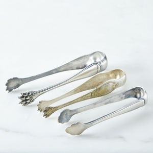 Vintage Shop French Silver-Plated Ice Tongs