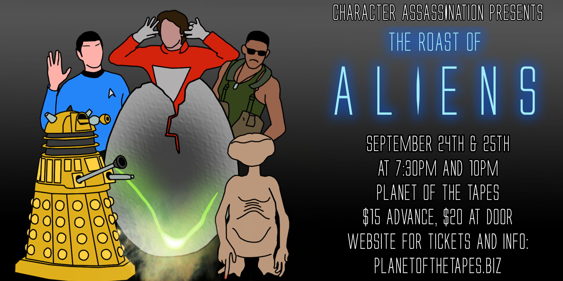 Character Assassination presents: The Roast of Aliens!  promotional image