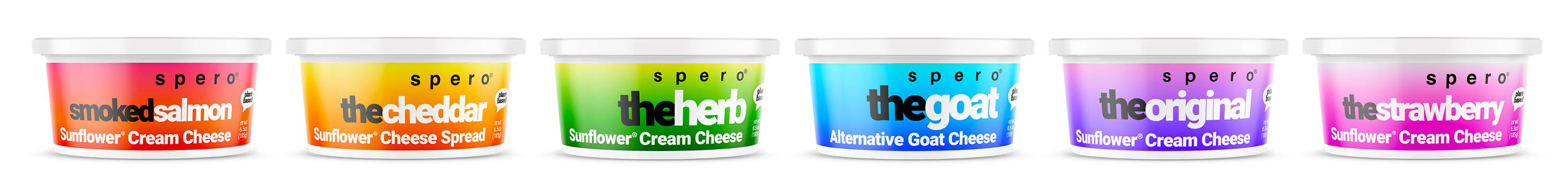 spero sunflower cream cheese product line up