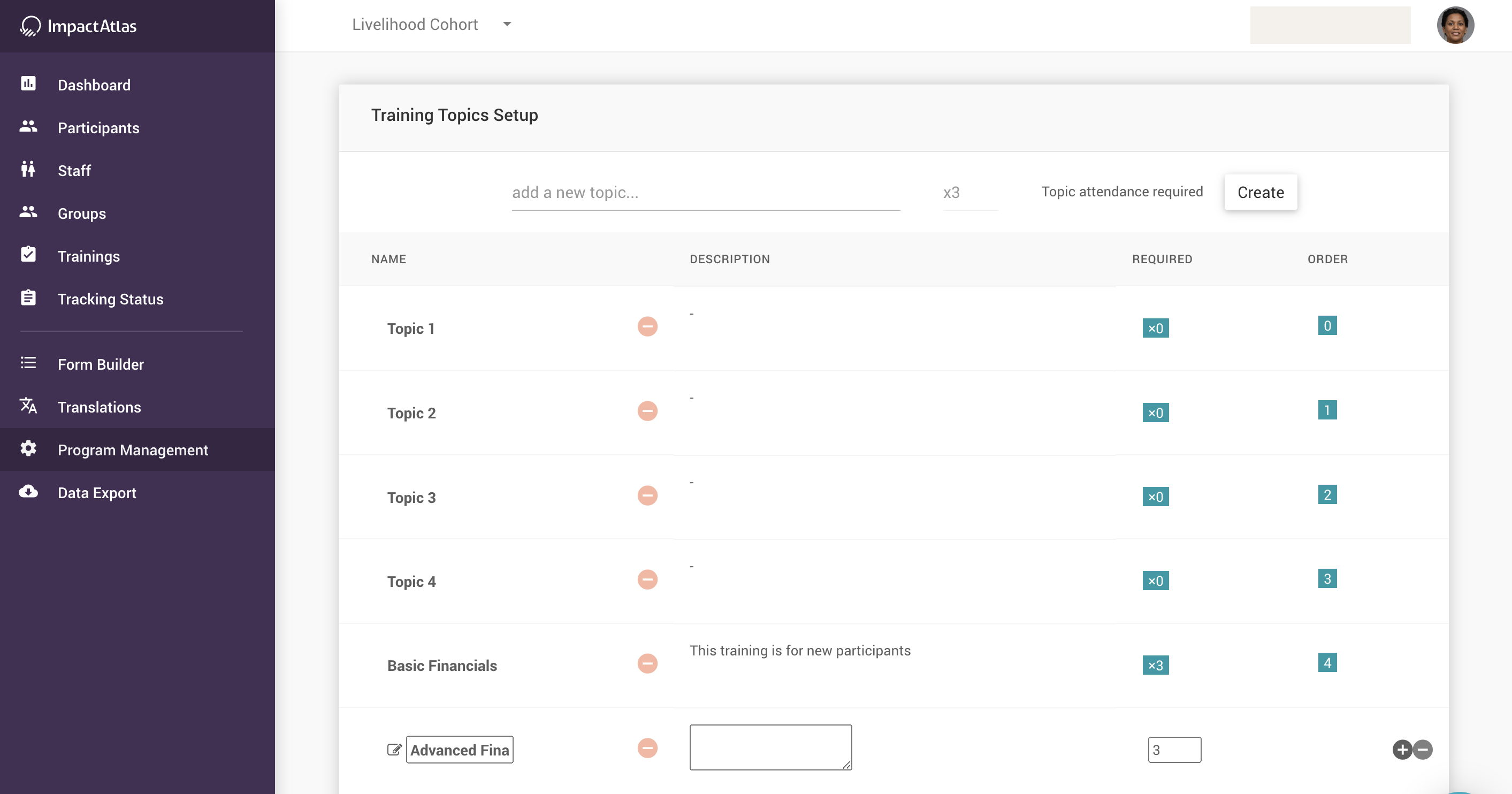 How to Create a New Training Topic