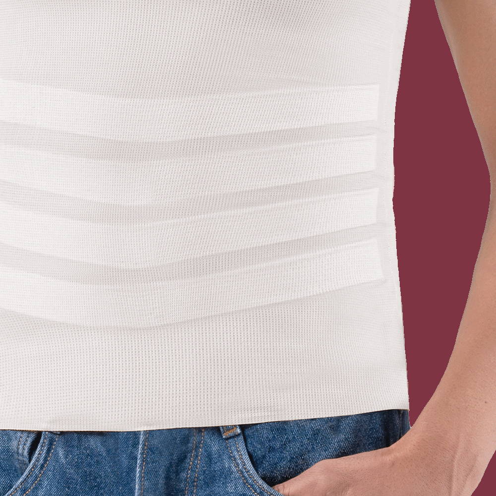 anti-roll fit vest shapewear for men for seamless fit under clothes