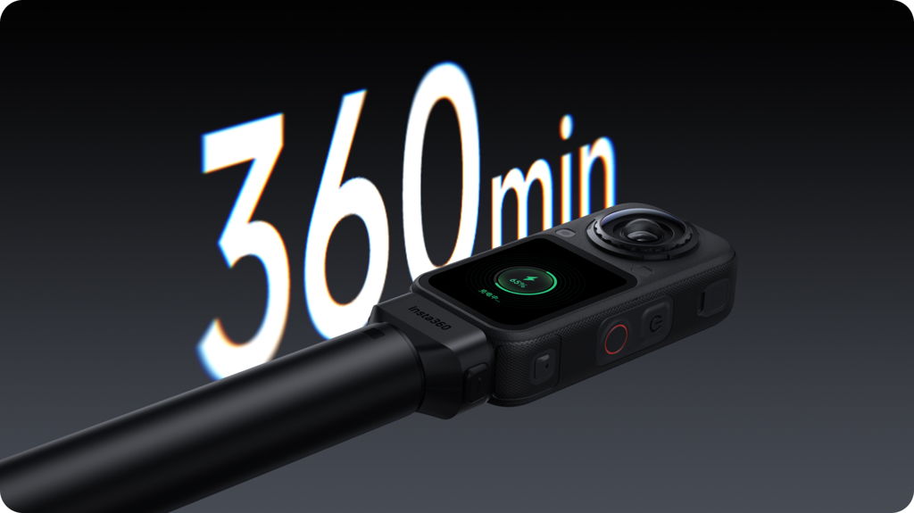 Insta360 X6 パワー自撮り棒 給電で360分撮影