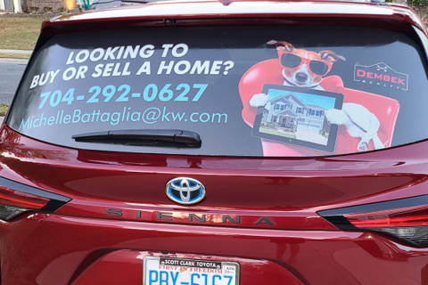 Rear Window Wrap - Dembek Realty Union County, NC Rear Window Wrap - Dembek Realty Union County, NC