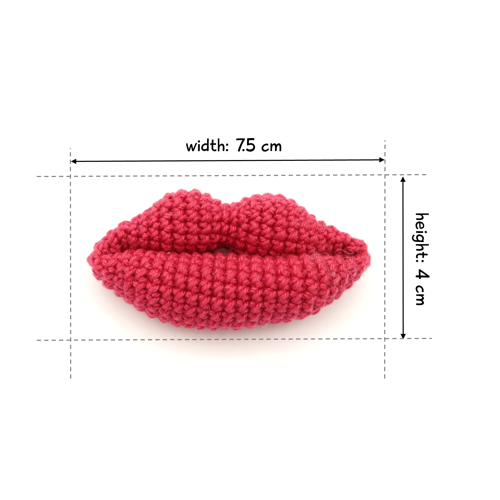Lips, 3 Sizes, Crochet Pattern, Amigurumi