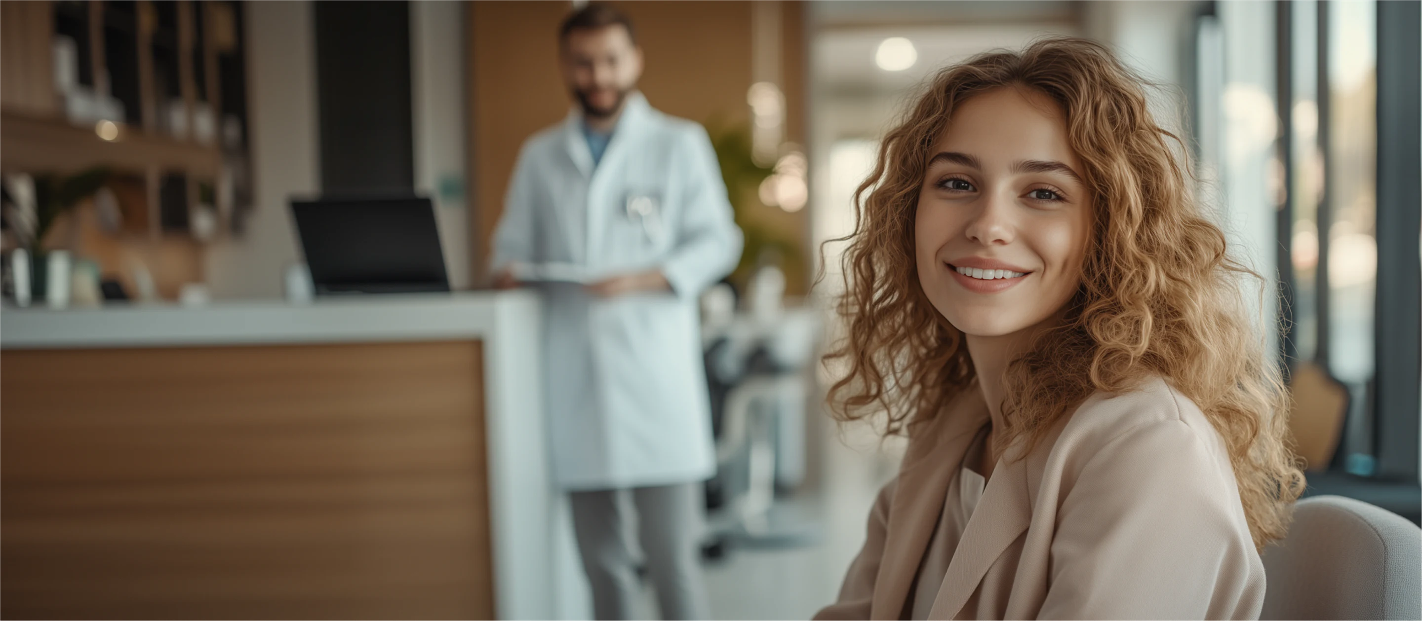 happy woman smiling