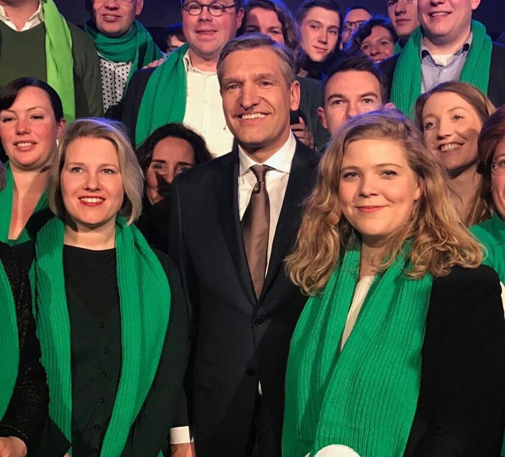 Anne Thielen met CDA partijleider Buma Anne Thielen met CDA partijleider Buma
