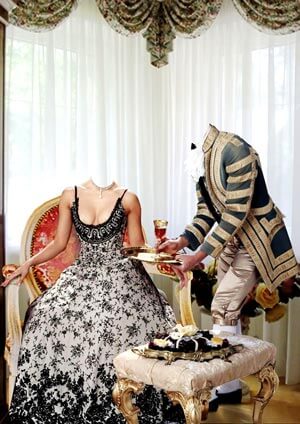 Фотошоп PSD исходник для монтажа - кавалер и дама