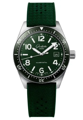 SeaQ Date Stainless Steel / Green / Rubber - Folding