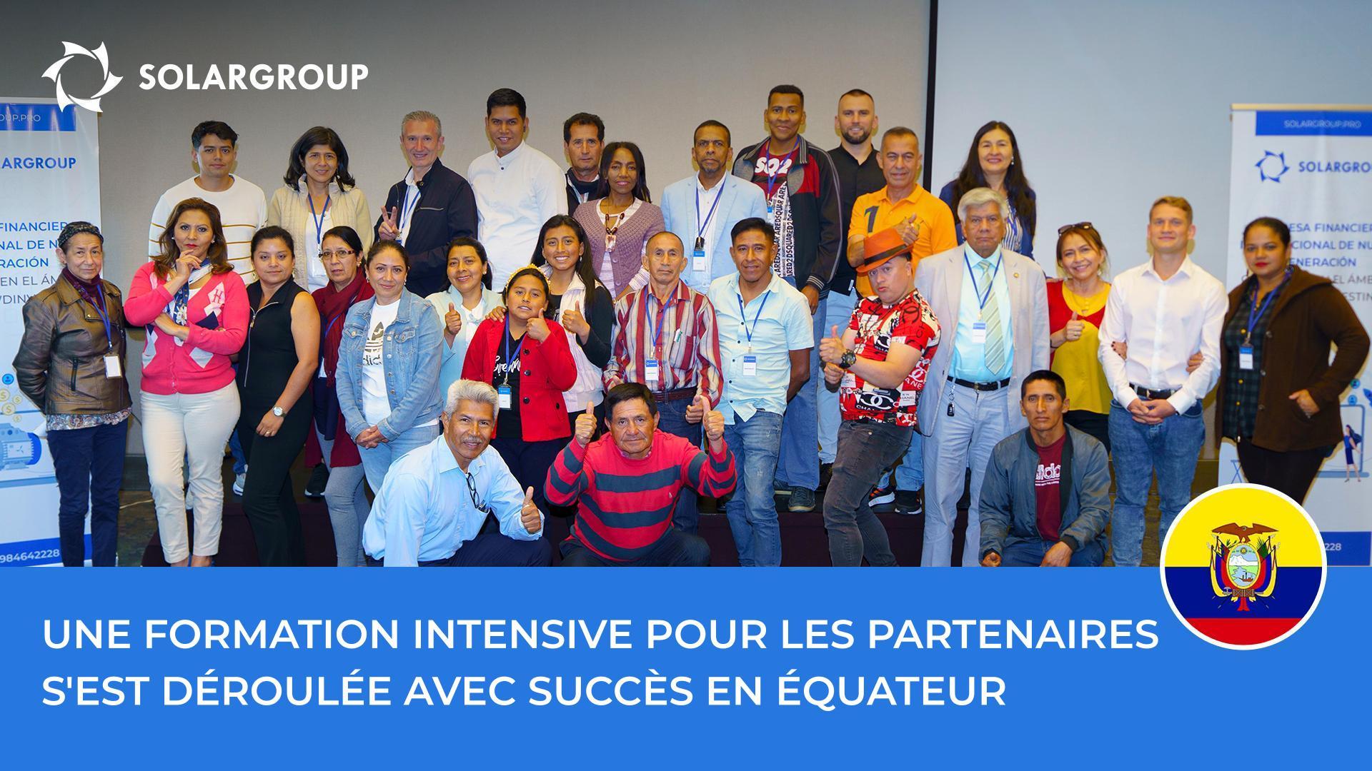 Une formation intensive pour les partenaires s'est déroulée avec succès en Équateur