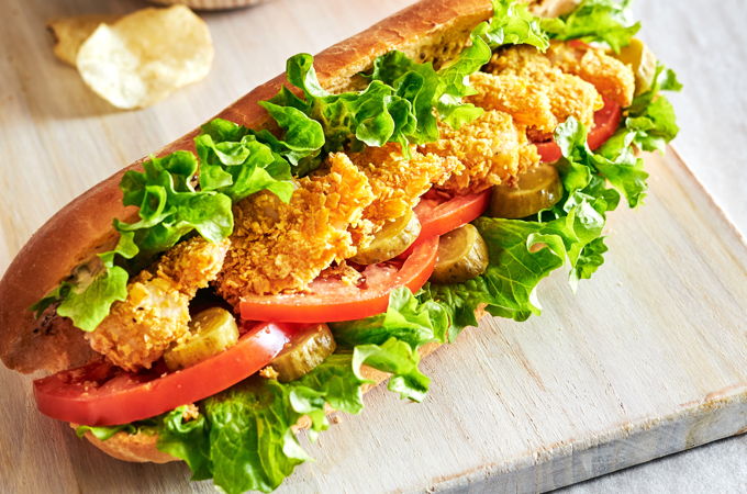 Air Fryer Shrimp Po’ Boy Sandwiches