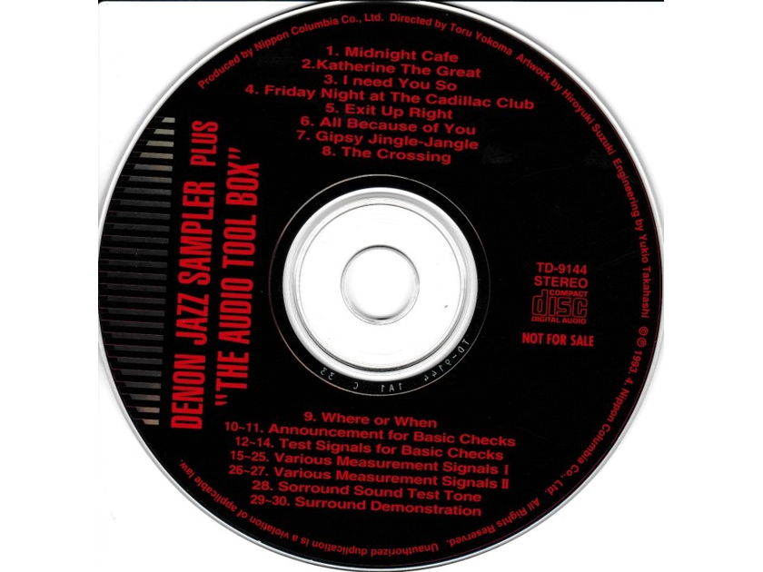 Various Artists Denon Jazz Sampler plus The Audio Toolbox