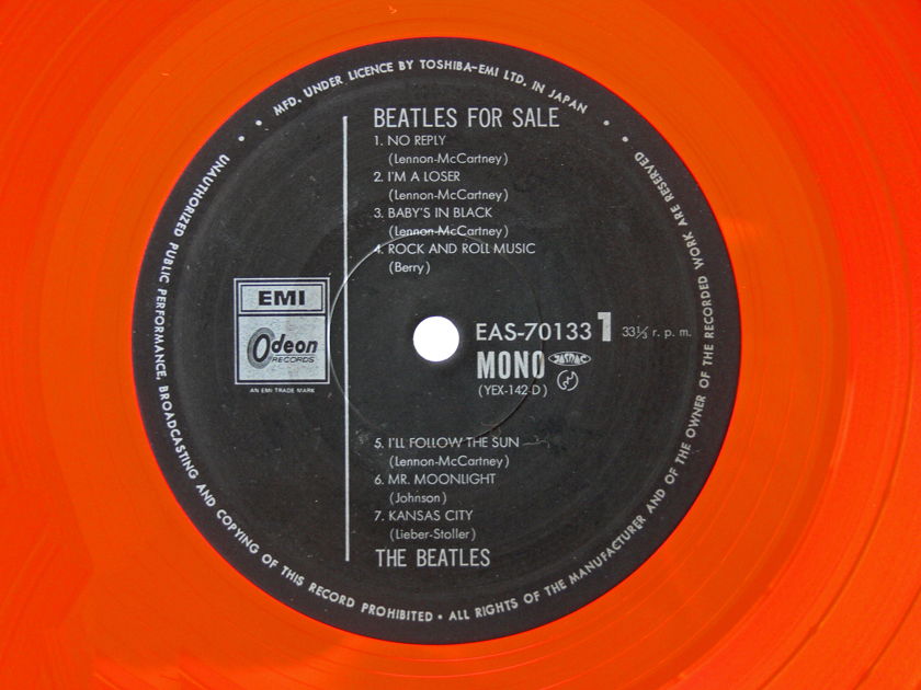 JAPANESE LP  BEATLES - FOR SALE - MONO -  - RED COLOR VINYL With OBI ** Ultrasonic Cleaned **