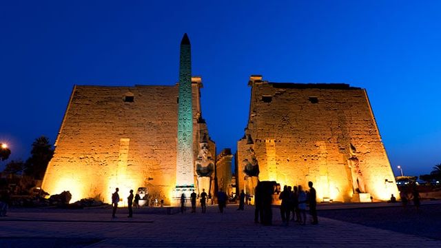 Luxor Temple by night, Egypt