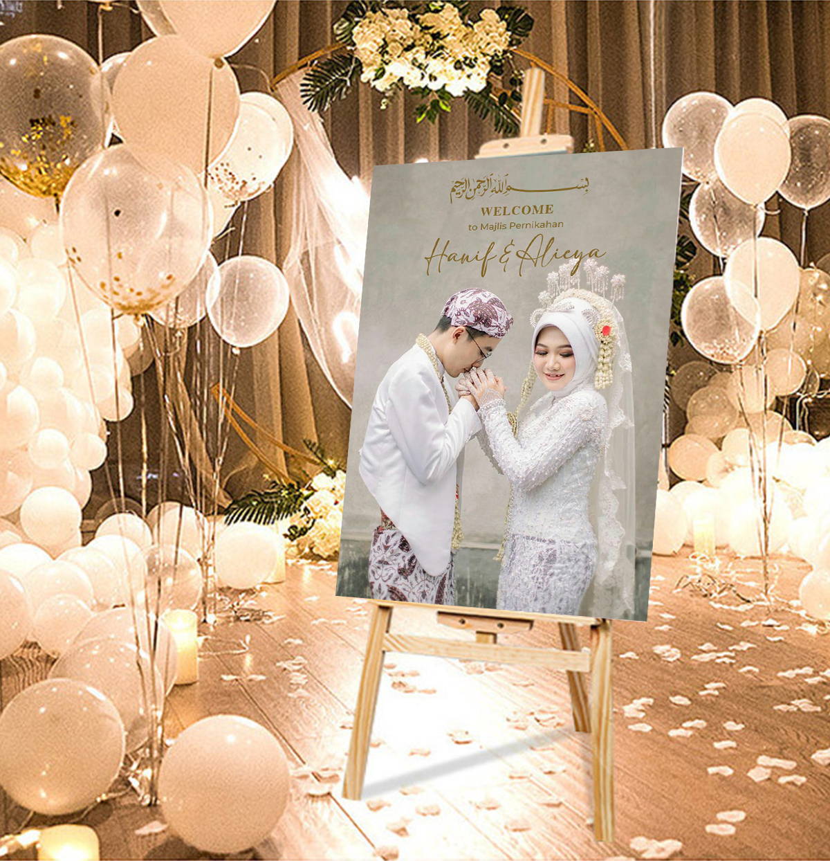 Wedding Welcome Sign untuk kahwin