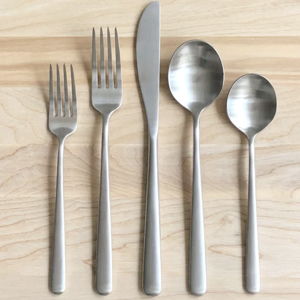 Matte Stainless Steel Flatware (Set of 20)