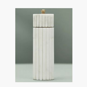 Ribbed Marble Grinder - White