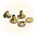 illustration of a couple brass rivets