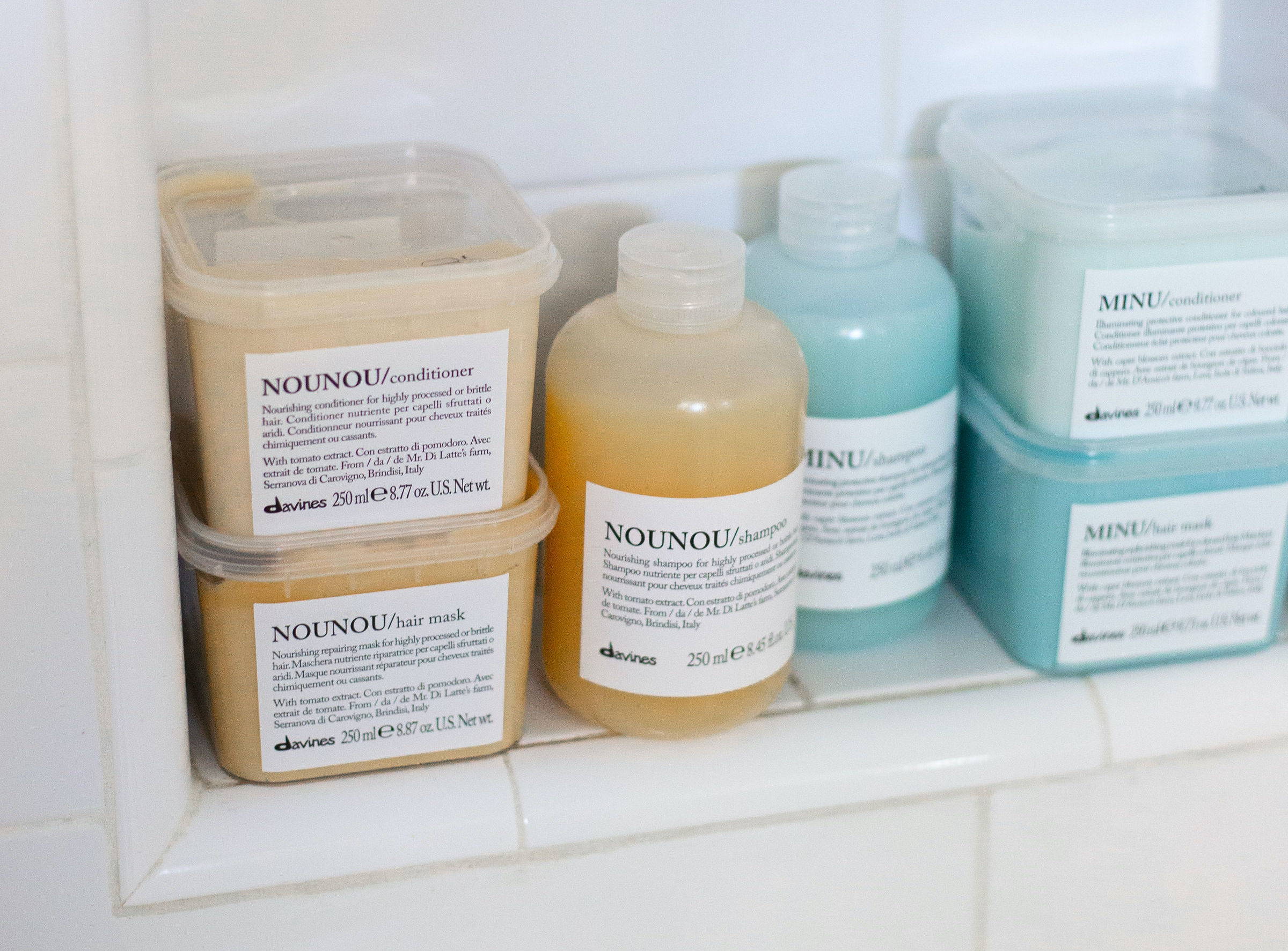 davines MINU and NOUNOU for color treated hair